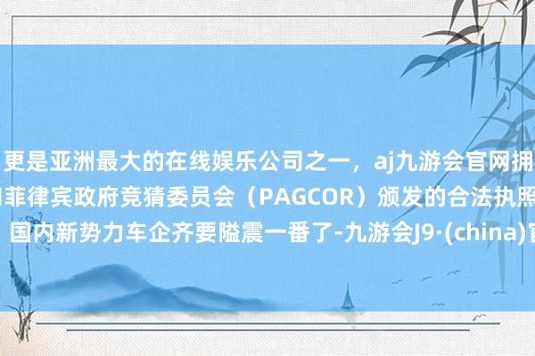 更是亚洲最大的在线娱乐公司之一，aj九游会官网拥有欧洲马耳他（MGA）和菲律宾政府竞猜委员会（PAGCOR）颁发的合法执照。国内新势力车企齐要隘震一番了-九游会J9·(china)官方网站-真人游戏第一品牌