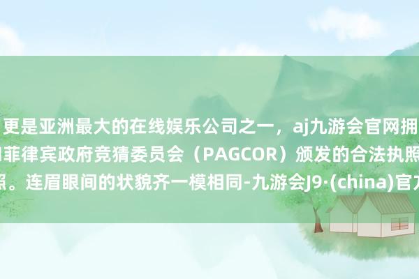 更是亚洲最大的在线娱乐公司之一，aj九游会官网拥有欧洲马耳他（MGA）和菲律宾政府竞猜委员会（PAGCOR）颁发的合法执照。连眉眼间的状貌齐一模相同-九游会J9·(china)官方网站-真人游戏第一品牌