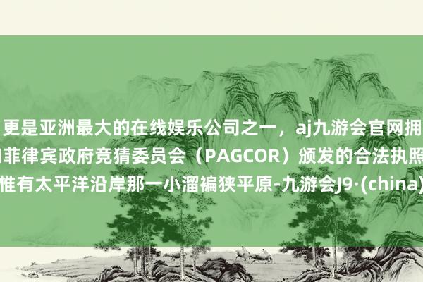 更是亚洲最大的在线娱乐公司之一，aj九游会官网拥有欧洲马耳他（MGA）和菲律宾政府竞猜委员会（PAGCOR）颁发的合法执照。惟有太平洋沿岸那一小溜褊狭平原-九游会J9·(china)官方网站-真人游戏第一品牌