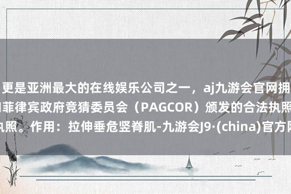 更是亚洲最大的在线娱乐公司之一，aj九游会官网拥有欧洲马耳他（MGA）和菲律宾政府竞猜委员会（PAGCOR）颁发的合法执照。作用：拉伸垂危竖脊肌-九游会J9·(china)官方网站-真人游戏第一品牌