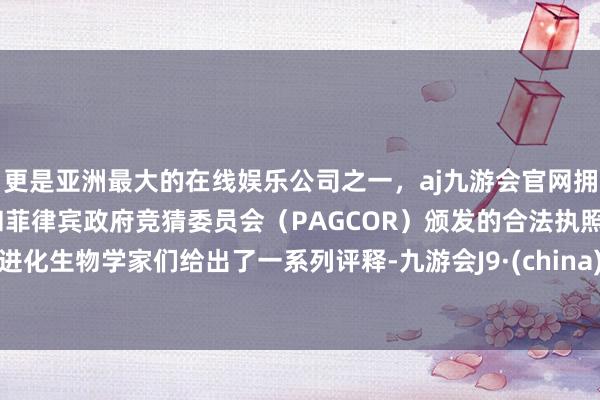 更是亚洲最大的在线娱乐公司之一，aj九游会官网拥有欧洲马耳他（MGA）和菲律宾政府竞猜委员会（PAGCOR）颁发的合法执照。进化生物学家们给出了一系列评释-九游会J9·(china)官方网站-真人游戏第一品牌